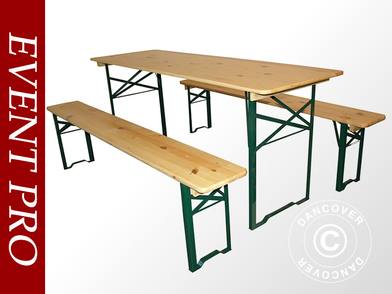 Table pliante 180x74x74cm, noir (1 pièce) - Dancovershop FR